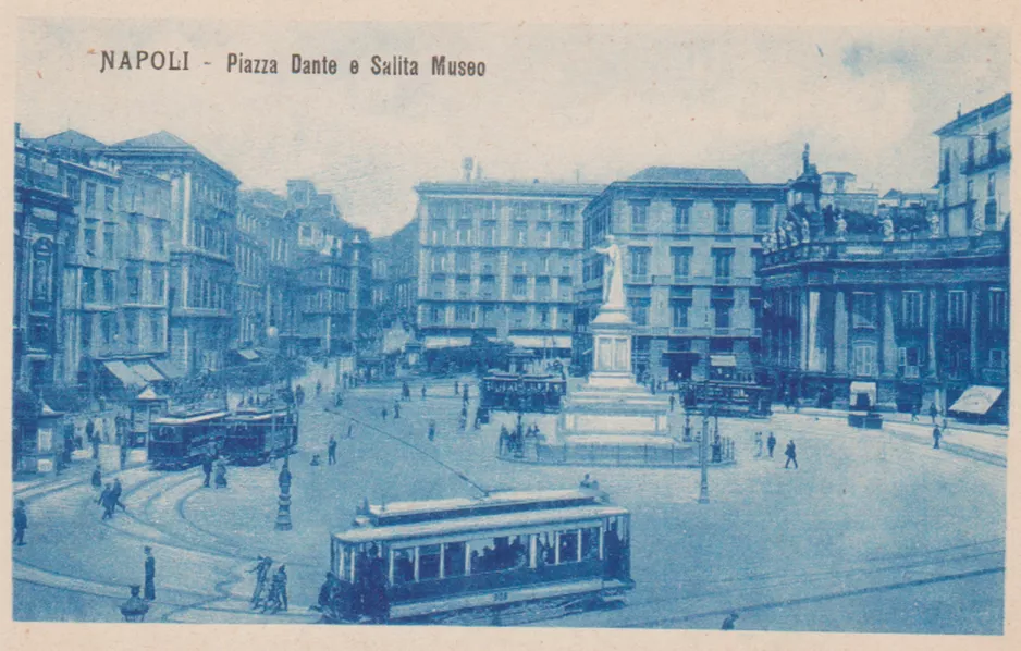 Postcard: NAPOLI - Piazza Dante e Salita Museo (1928)
