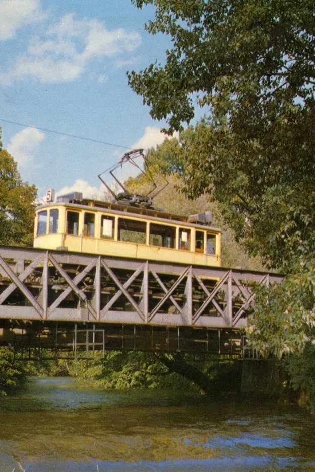 Postcard: Neuchâtel regional line R15 with railcar 64 on Route de Cortaillod (1965)