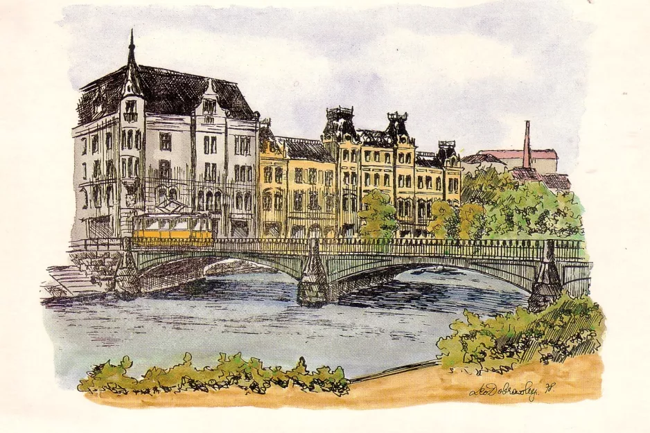 Postcard: Norrköping near Rådhuset (1978)