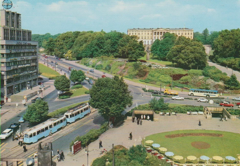 Postcard: Oslo on Stortingsgata (1950)