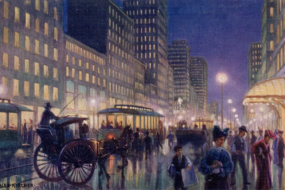 Postcard: R 1004 New York. Broadway (1915)