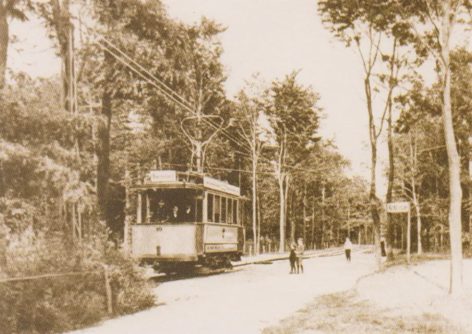 Postcard: Rostock railcar 19 at Barnstorf (1911)