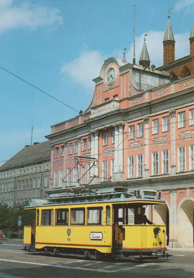 Postcard: Rostock railcar 26 by Rathaus (2015)
