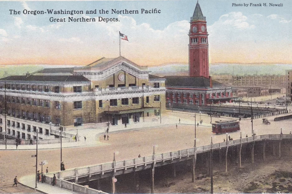 Postcard: Seattle near 5th & Jackson (1889)