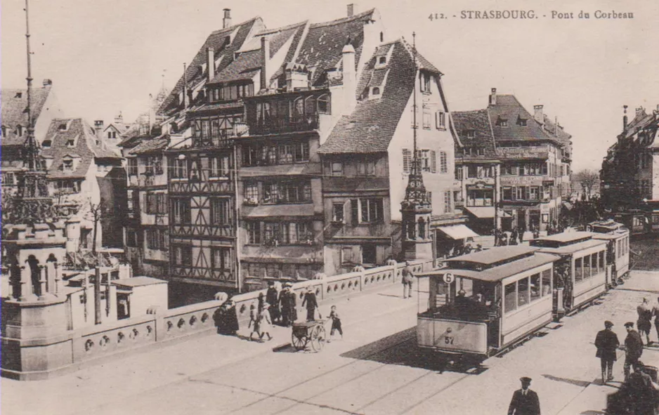Postcard: STRASBOURG. - Pont du Corbeau (1909)