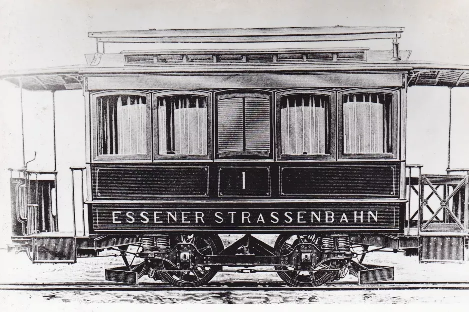 Postcard: Triebwagen 1 der Serie 1-24 Baujahr 1893/94 (1894)