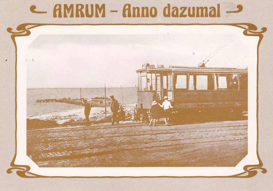 Postcard: Wittdün, Amrum Inselbahn  near Nordseebad Wittdün (1920)