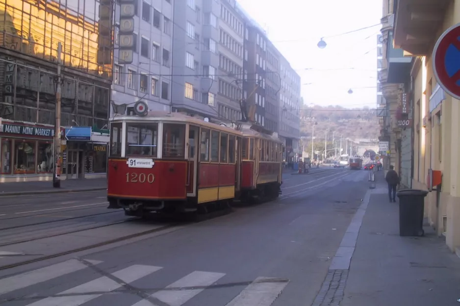 Prague museum line 41 with sidecar 1200 on Revoluční (2005)