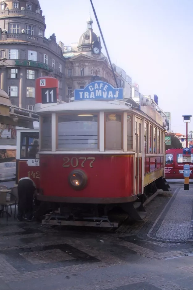 Prague railcar 2077 on Václavské Náměstí (2005)