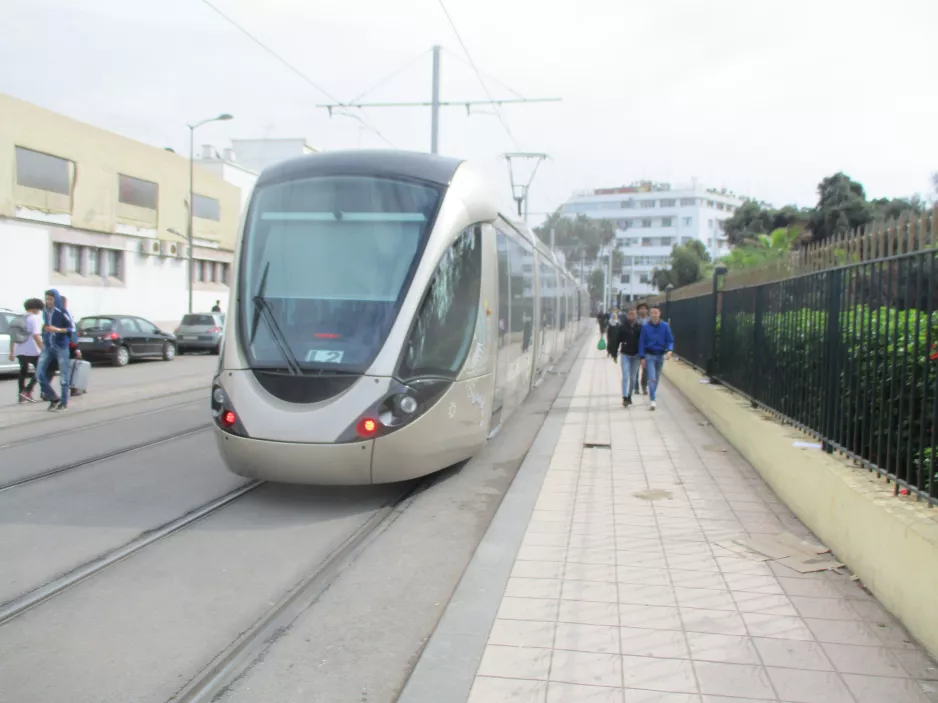 Rabat tram line L2 , the back Avenue Chellah (2018)
