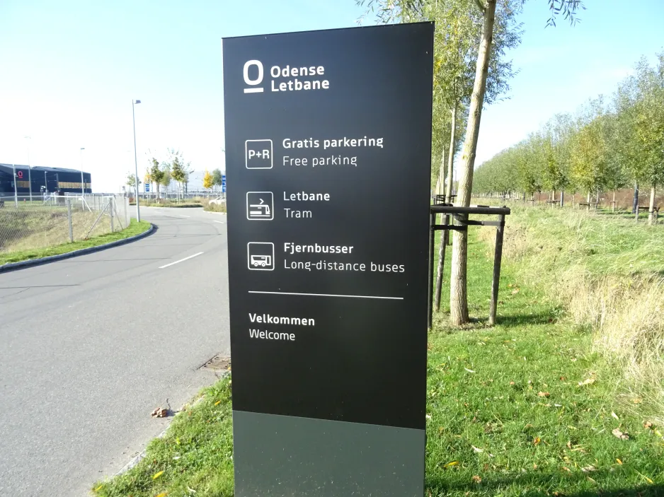 Sign: Odense close by Parkering Odense Syd Park & Ride (2024)