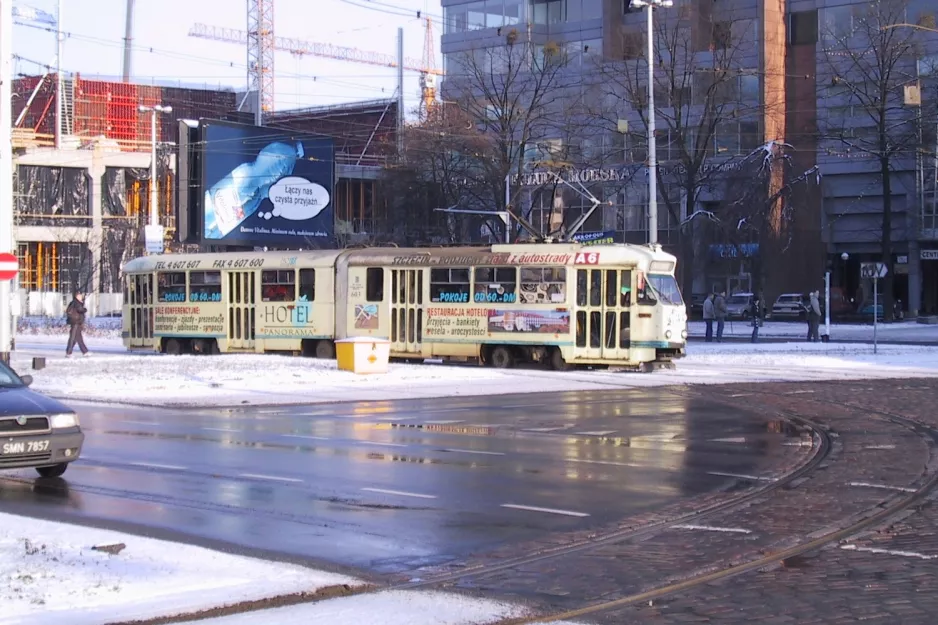 Szczecin articulated tram 603 on Plac Rodła (2003)