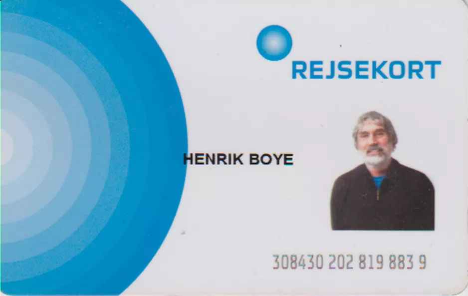 Travel card for Odense Letbane, the front (2022)