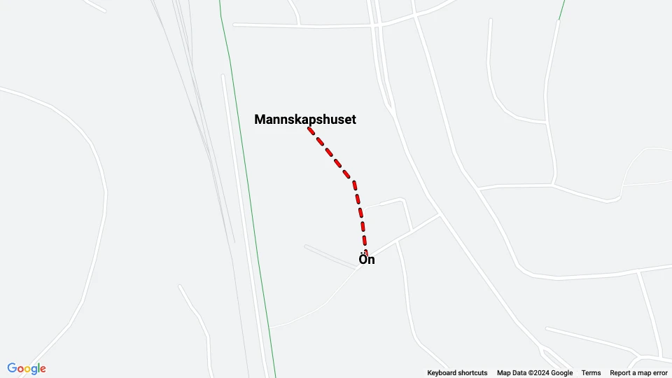 Kiruna Museispårvägen: Ön - Mannskapshuset route map