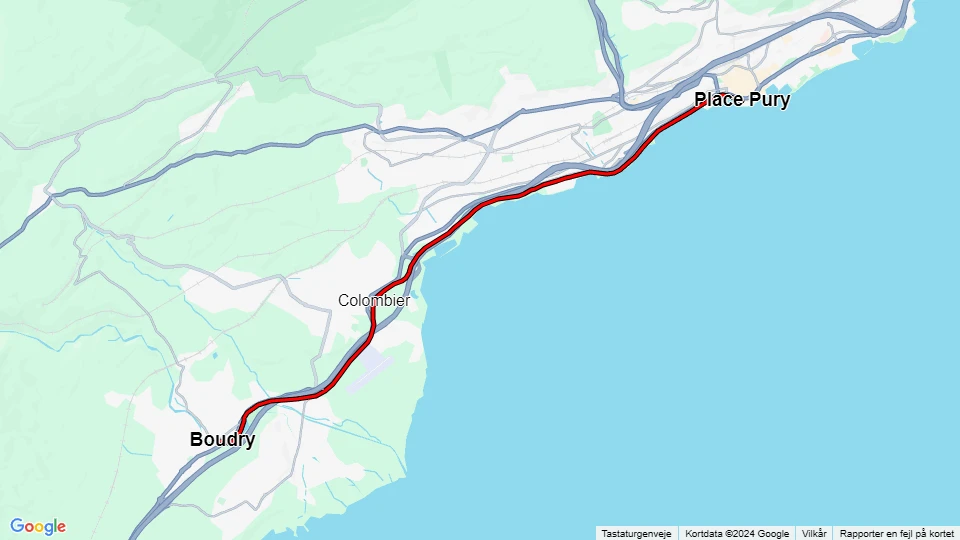 Musée du Tram route map