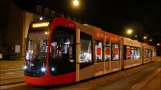Bremen's new tram on test drive: GT8N-2 3201 at Kirchbachstraße (2020)