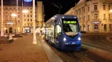 Croatia / Zagreb - Tram Traffic before Midnight (a lot of traffic)