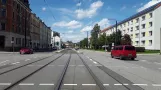 Driver's cab ride CVAG Line 2 Bernsdorf-Zentralhaltestelle