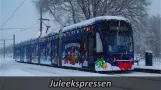 The "Christmas Express" in the snow - Odense Light Rail