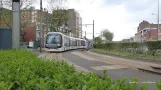 The Lille - Roubaix - Tourcoing tramway: Trams in Lille, France 2016