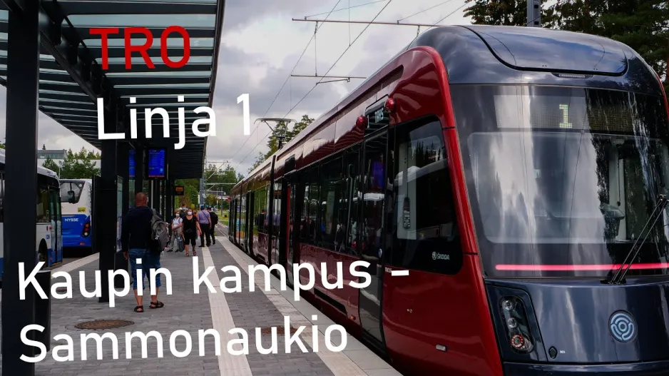 4K CABRIDE Tampere tram - Line 1 Kaupi campus - Sammonaukio