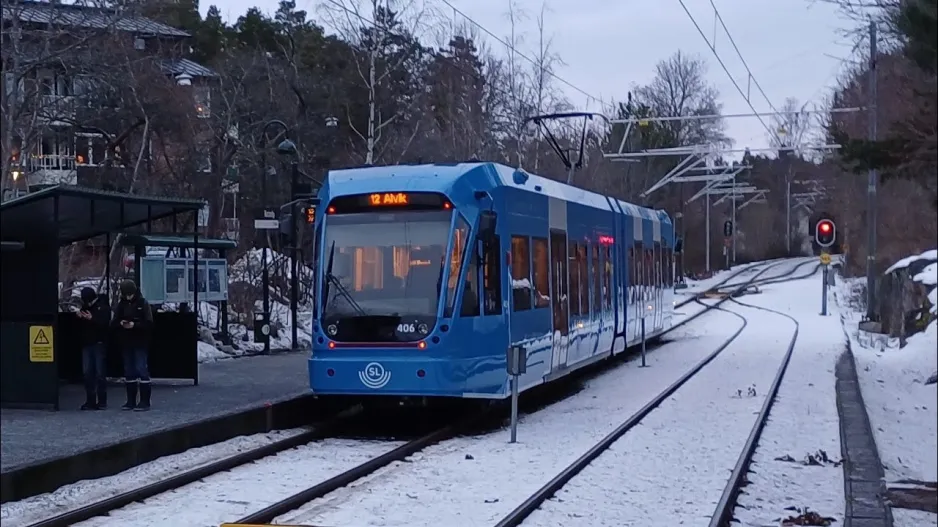 Cab Ride of the Nockebybanan - Driver's Eye View of Stockholm Tram Route 12.