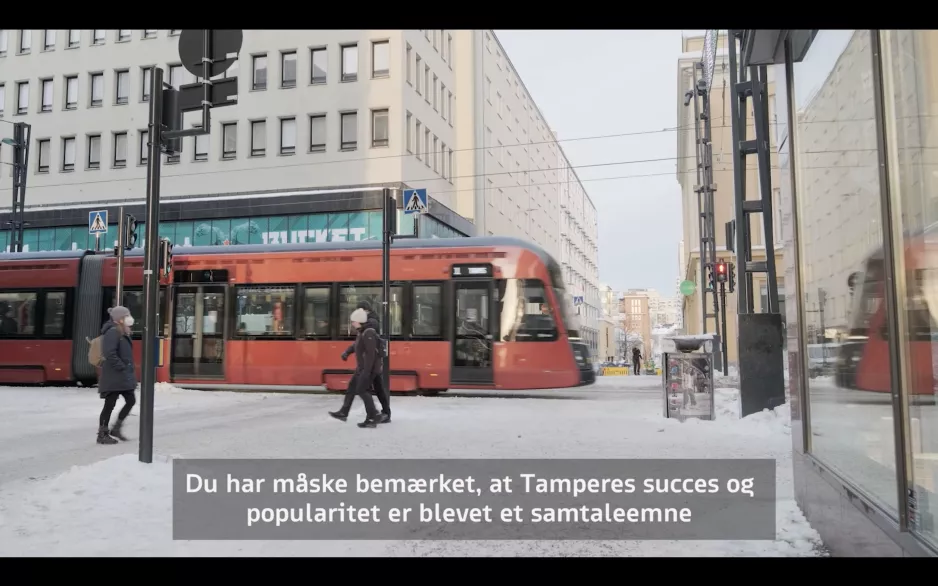 Christmas greetings from Tampere Light Rail