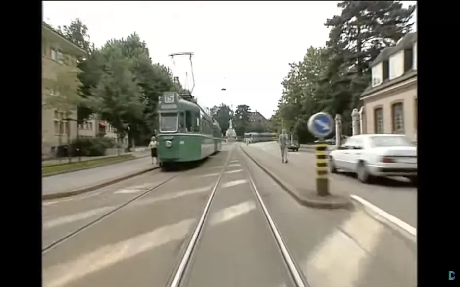 Longest tram line in Switzerland - tracking shot on the BLT line 10 (1993)