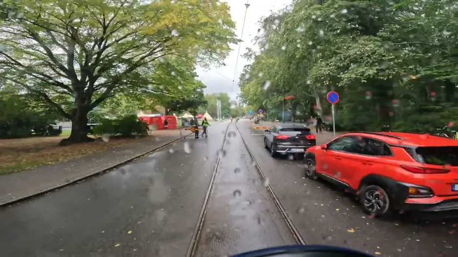 Malmö's museum tram from Banérskajen to the City Library and back past Malmö hus