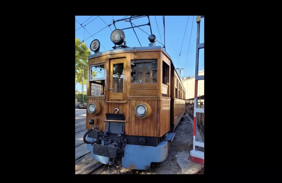 Old electric train/tram journey on the route Palma - Sóller - Palma at Mallorca (Ferrocarril de Sóller)