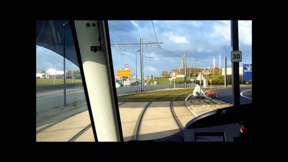 Paris Tramway - in the T7 cabin between "Porte de L'essonne" and "Caroline Aigle"