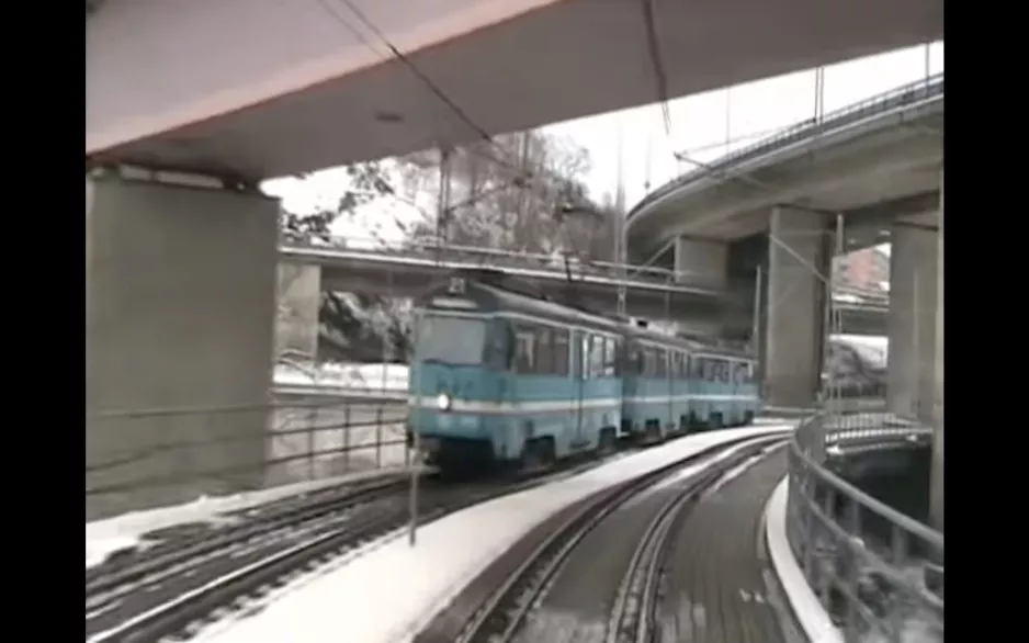 Ropsten - Gåshaga Brygga (Lidingö Line) from the driver's seat