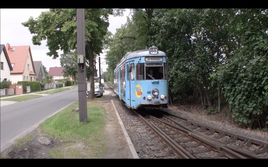 Schöneiche Rüdersdorf tram - ride in the driver's cab