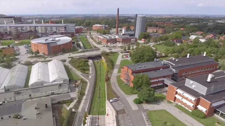 See Tramway Lund C - ESS from above