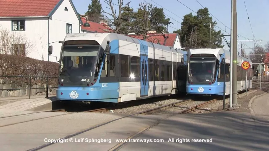 SL Tram Nockebybanan, Klövervägen, Stockholm