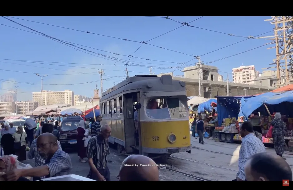 Some of the Most Insane Tram Footage: Trams in Alexandria, Egypt (2022)