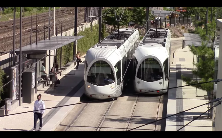 T4 & T2 line Trams in Lyon, France (2016)