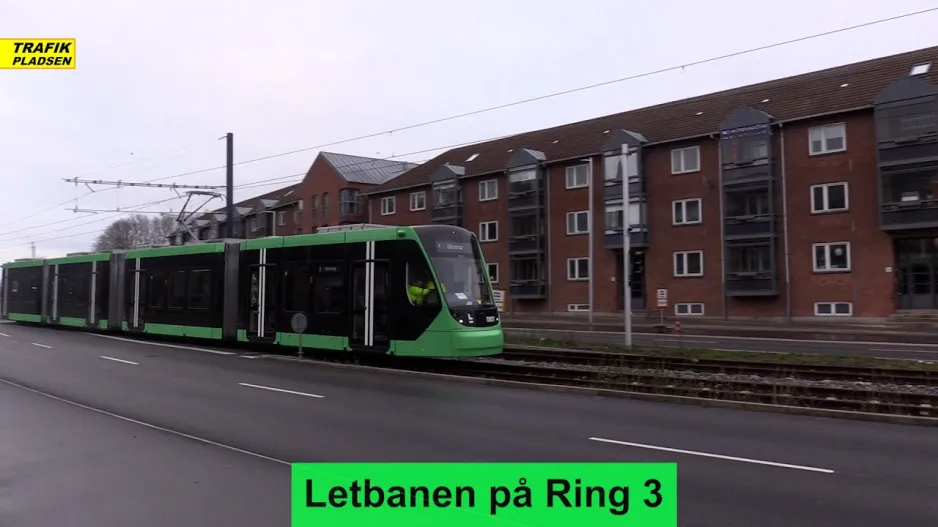 The light rail at Ring 3 Main Road Junction-Glostrup Station