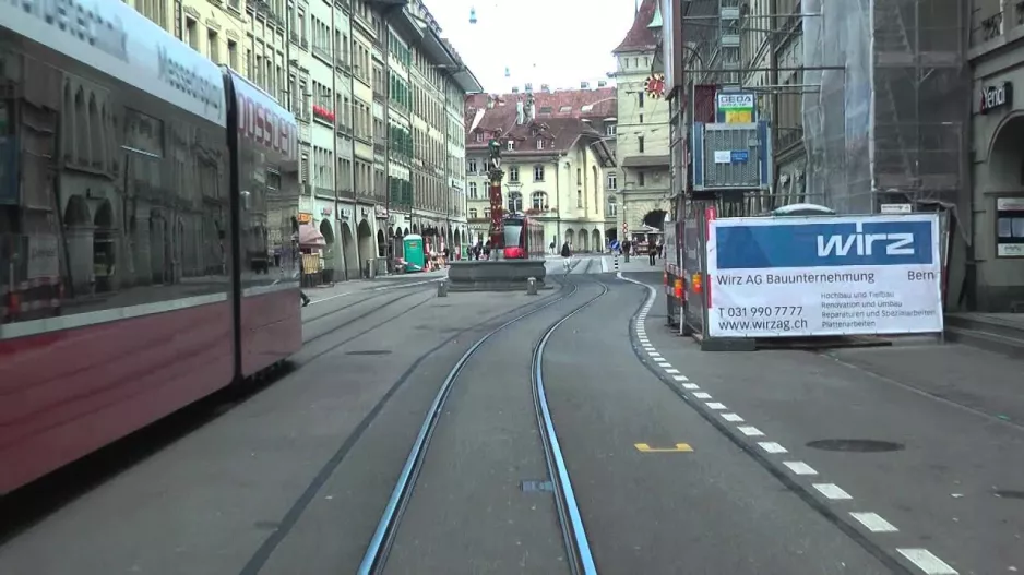 Tram Bern line 9 - ride in the driver's cab