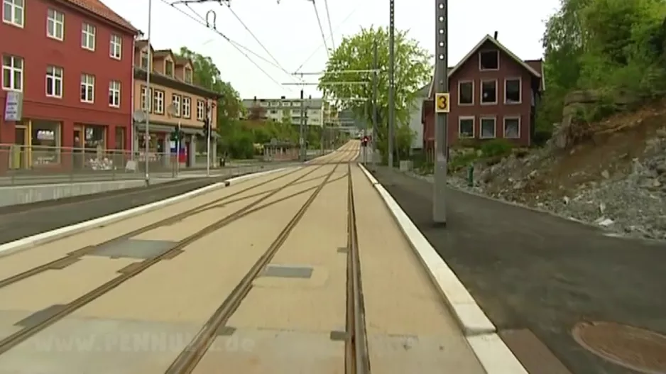 Tram cab ride in Bergen, Norway